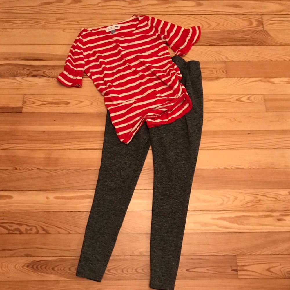 Old Navy Maternity Leggings and Shirt size M